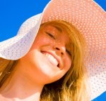 Girl with sun hat