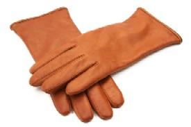 orange driving gloves
