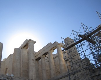 pictures of the sun Acropolis Athens Greece